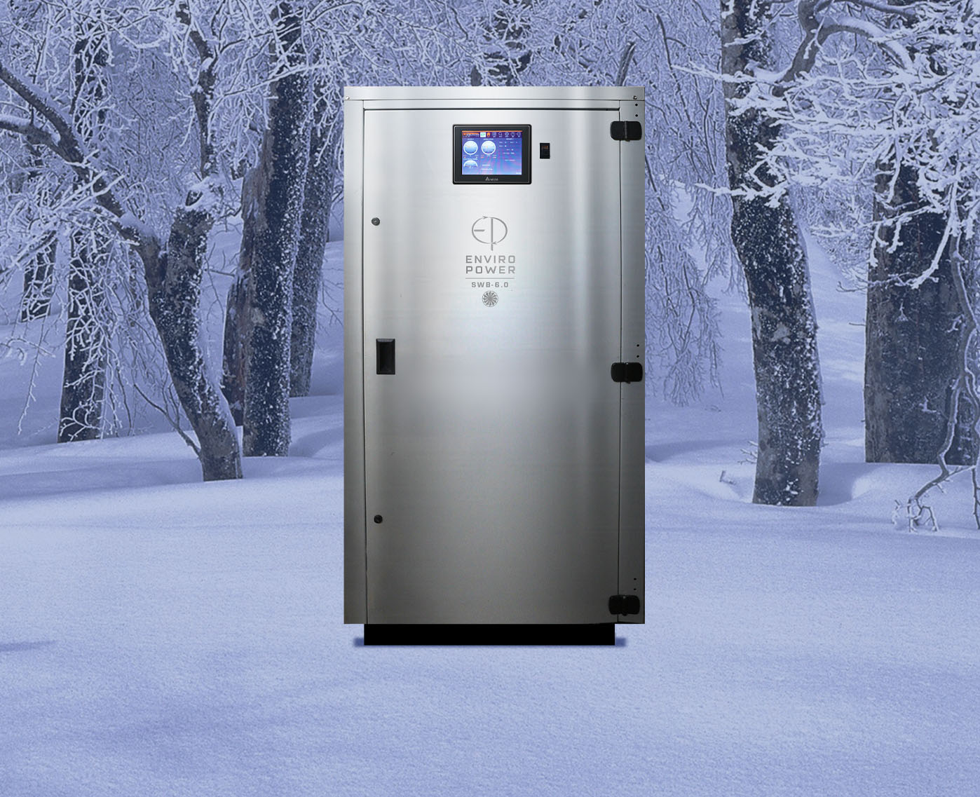 SmartWatt Boiler SmartWatt Boiler combined heat and power solution in winter forest.